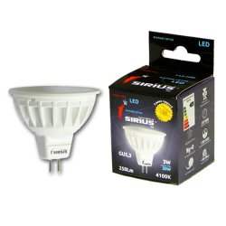 Лампа светодиодная LED 1-LS-2502 3W 4100K GU5.3 MR-16